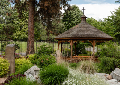 gazebo in a garden